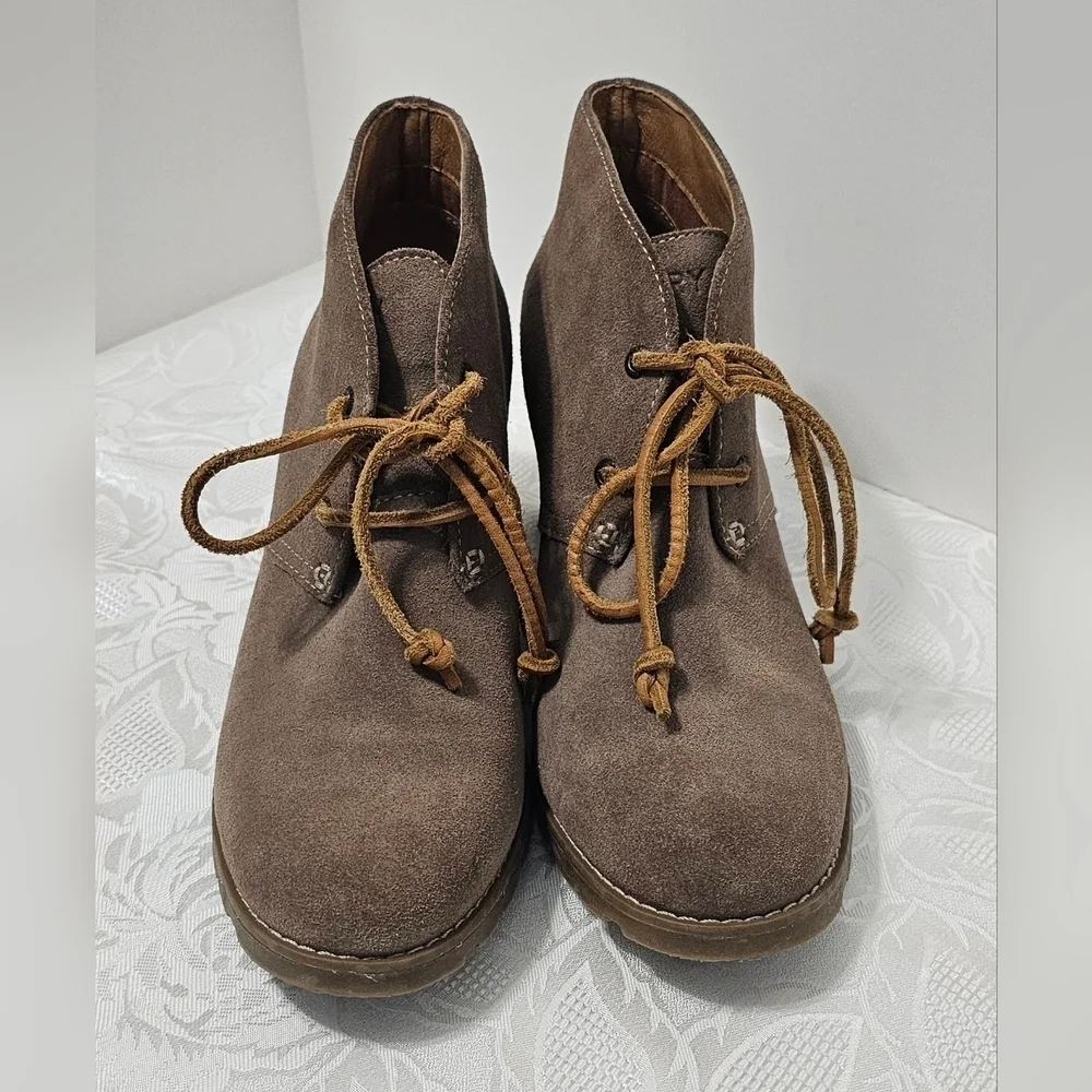 Sperry Top-Sider Women's Ankle Heel Bootie Brown Leather Size 8